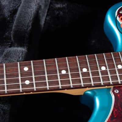2025 Fender Japan MIJ FSR Hybrid II Jazzmaster Satin Ocean Turquoise Metallic Matching Headstock image 5