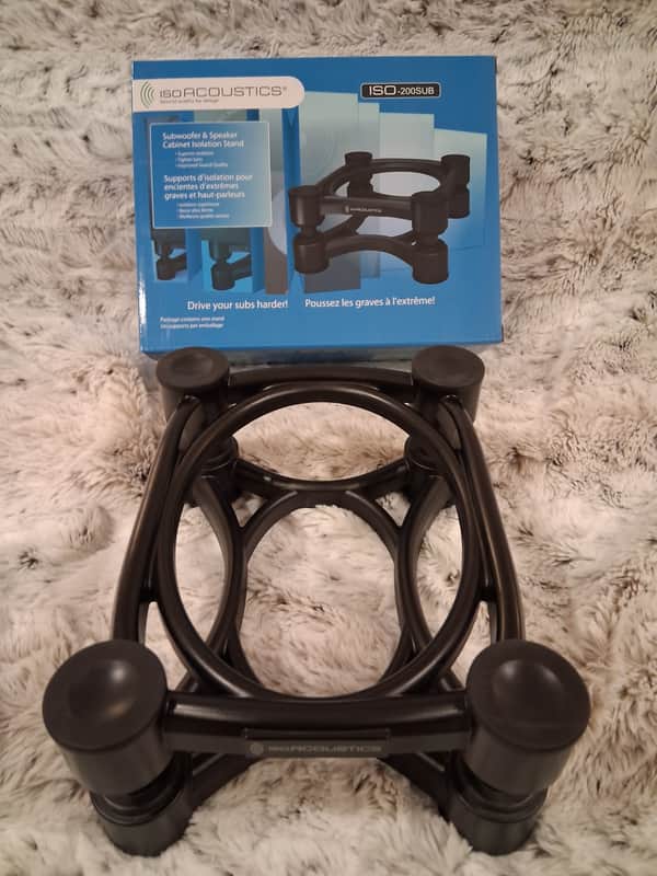 IsoAcoustics ISO-200Sub Subwoofer Acoustic Isolation Stand 2010s - Black. EXCELLENT. Rev 2 image 1