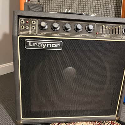 Traynor TS-75 Solid State Electric Guitar Combo Amplifier Early 80's - Black-Grey image 9