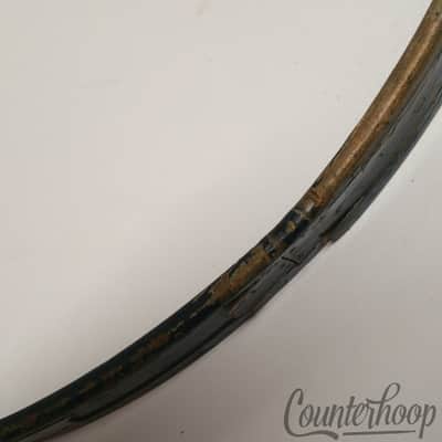 *Ludwig & Ludwig 26" Bass Drum Hoop/Rim Vintage 20s 1Ply Maple Gold Sparkle/Blue image 2