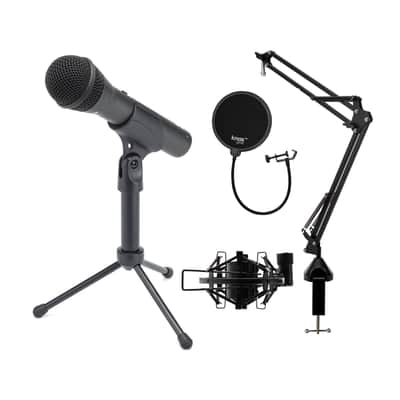 Samson Q2U Handheld Dynamic XLR/USB Microphone Bundle with Boom Arm, Shock Mount, and Pop Filter image 8