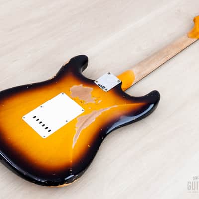 2023 Fender Custom Shop ‘61 Stratocaster Heavy Relic Super Faded/Aged Three-Tone Sunburst w/ Texas Specials image 12
