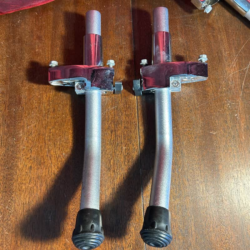 Rogers BIG R Bass Memriloc Drum Spurs and Brackets Late 1970s-80s CLEAN image 1