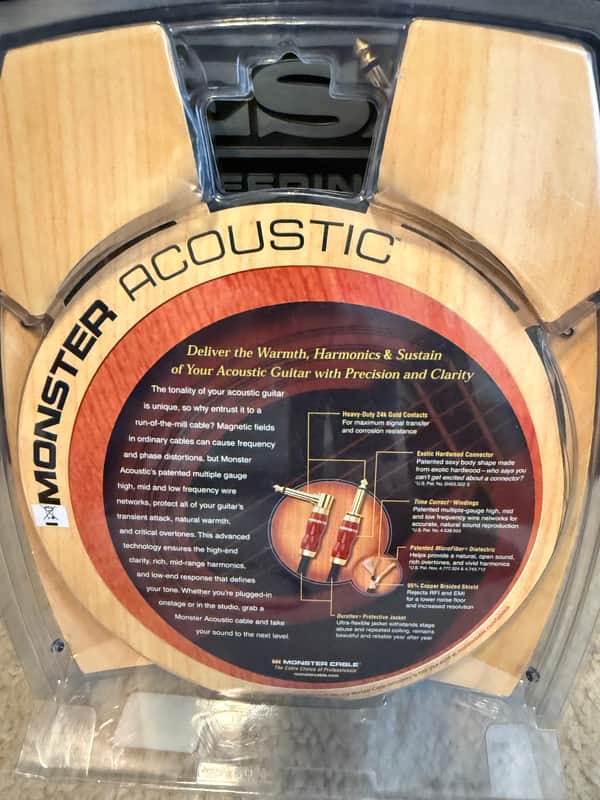 Monster, Cable Monster Cable Acoustic Guitar 12’ 2025 - Wood Ends image 1