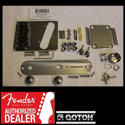 Fender/Gotoh Telecaster Nickel Body Hardware Set Modern GTC202 6-saddle Bridge USA Tele TB-0030-001 image 1