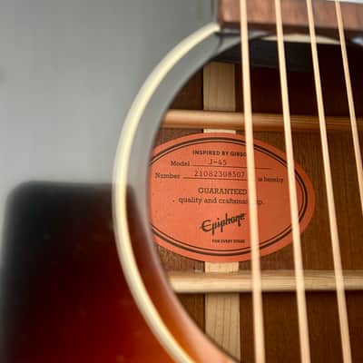 Epiphone J-45 2021 - Present - Aged Vintage Sunburst Gloss image 2