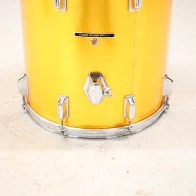 Pearl 16x16" Fiberglass Floor Tom Drum Orange Satin Vintage 1970's image 7