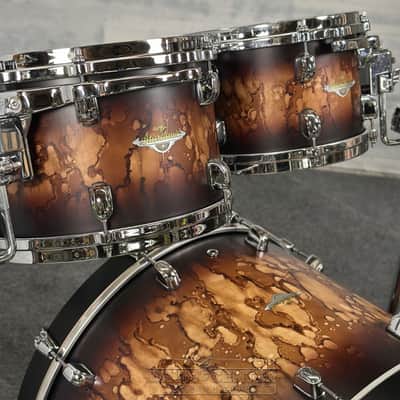 Tama Starclassic Maple 4pc Drum Set Molten Satin Brown Burst image 4
