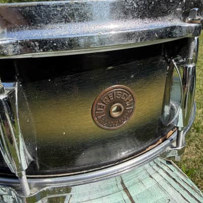 Gretsch 4102 Renown 14x5.5" 8-Lug Snare Drum with Round Badge 1958 - 1966 Tri-Tone Blue and Silver image 3