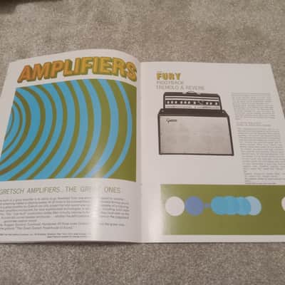 Vintage 1968 Gretsch Guitar, Bass, Amplifier Catalog! Rare, Original Case Candy, Paperwork! image 7