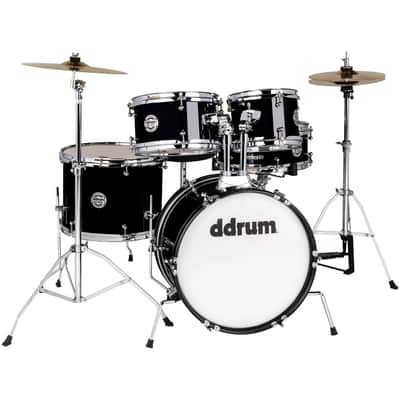 ddrum D1 Jr 5-Piece Complete Kit Midnight Black w/ cymbals image 1