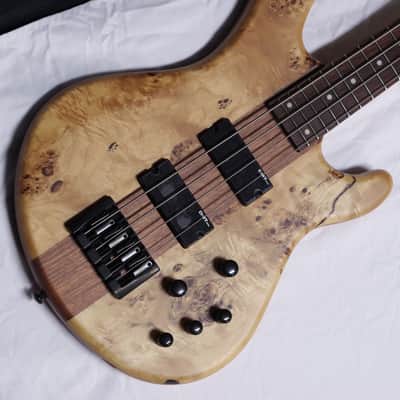 DEAN Edge Select 4 Burled Poplar electric BASS guitar Satin natural NEW image 3