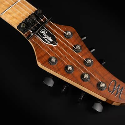 2014 Mayones Regius Pro 7 Claro Walnut | Custom 7-String Swamp Ash Body Neck Thru Birdseye Maple Fretboard DiMarzio Pickups Floyd Rose Tremolo Coil Split | CoA OHSC image 9