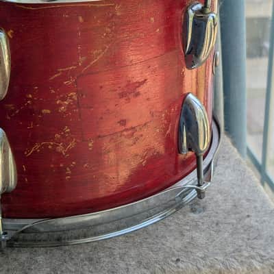 Slingerland 12" Rack tom 1970s-1980s - Red violin image 3
