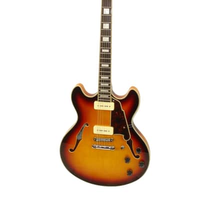 D'Angelico DAPDCVSBCSCB9EX Premier DC Boardwalk (P90s) Semi-Hollow Electric Guitar, Vintage Sunburst (Guitar Center Exclusive) image 1