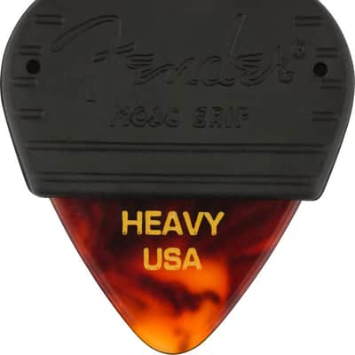 Fender MOJO GRIP Guitar Picks, Celluloid, HEAVY, 3-Pack, TORTOISE SHELL image 3