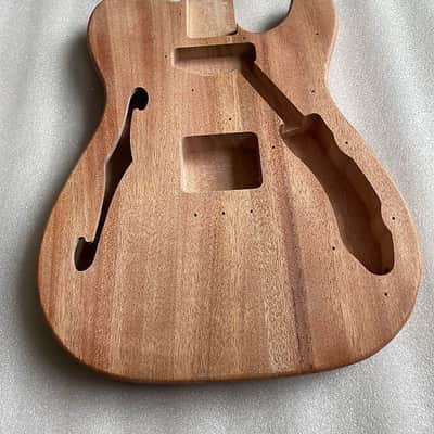 Unfinished Mahogany Wood Telecaster Tele Style Guitar Body image 2