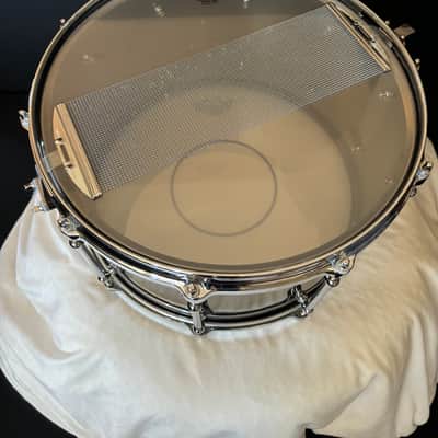 Truth Custom Drums 8x14” Black Brass Snare Drum 2017 - Reflective Black image 4