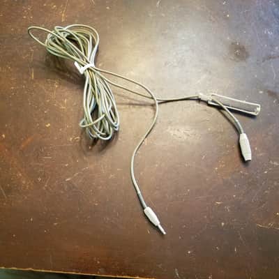 Sony 16' vintage mono headphone aux signal extension cable with lock Japan 1970s - grey image 2
