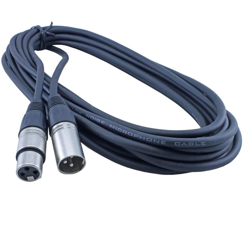2 Pack Of 75 Foot Male To Female 3 Pin Xlr Mic Microphone Cable image 1