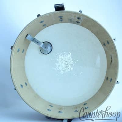 Pearl 14x5.5 Snare Drum Rose Diamond Wrap 8Lug Mahogany Vintage 60s Japan Chrome image 9