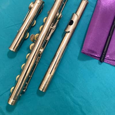 Bundy-Nickel Plated Student Flute-Overhauled-Made in USA c.1970-with New Case! image 4