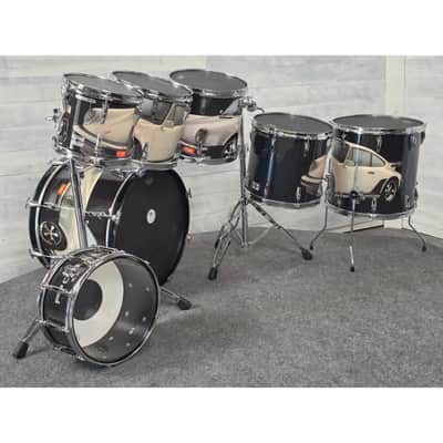 Used Remo Mastertouch 7pc Drum Set Custom Porsche Wrap - Very Good image 8
