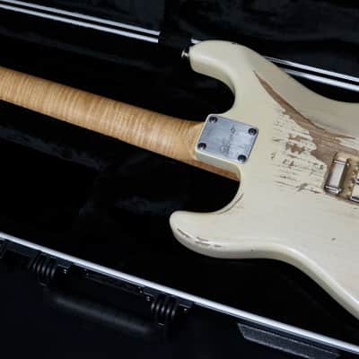 Luxxtone Guitars Choppa S in Aged Trans White with Floyd Rose & Flame Maple Neck image 8