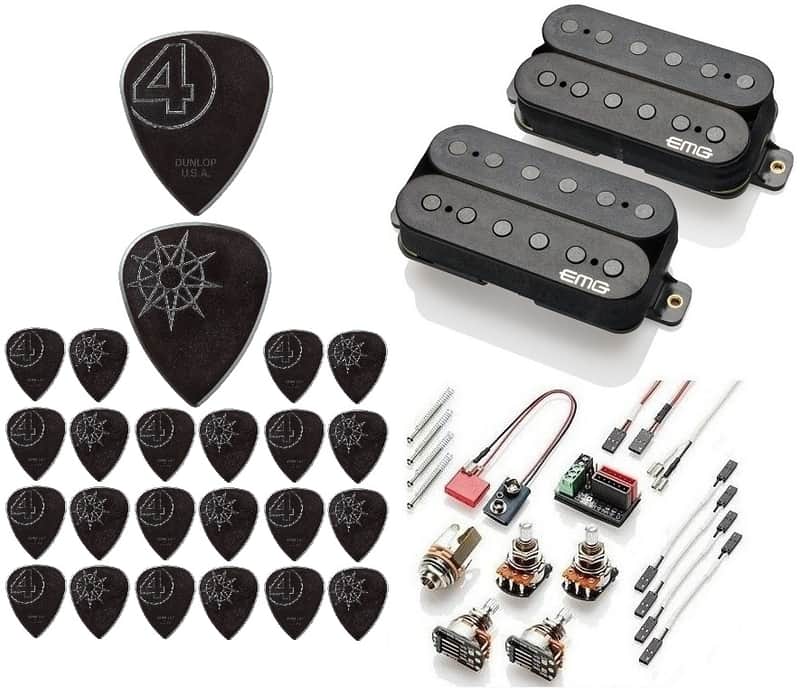 EMG Jim Root F-JR Daemonum Black Humbucker Set Floyd Rose Spaced Short Pots ( 24 JIM ROOT PICKS ) image 1