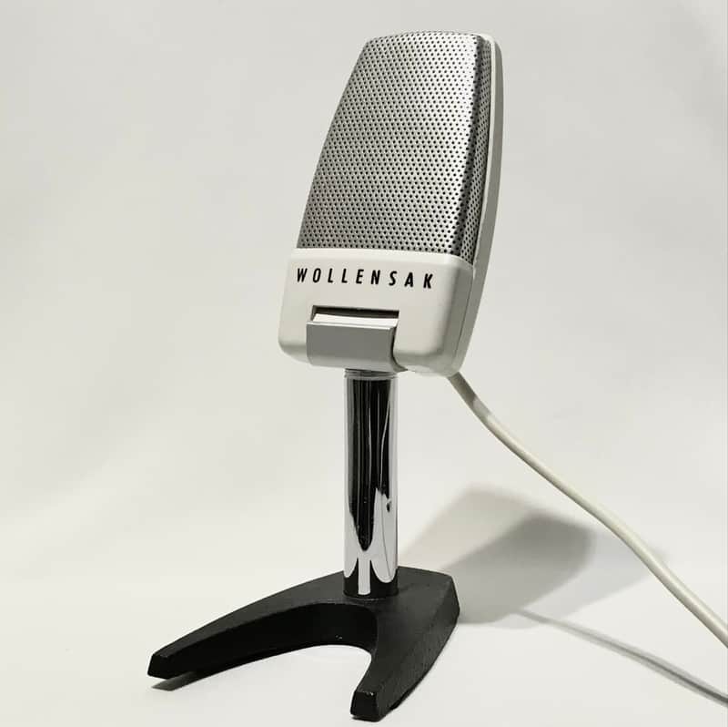 Vintage 1950’s Wollensak by Shure B-162-4 Dynamic Microphone with Stand - Cool Retro 50’s Styling! image 1