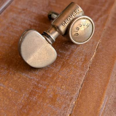 Grover Gibson Embossed Milk Bottle Tuning Peg EBG Side Early 1970s Nickel image 1