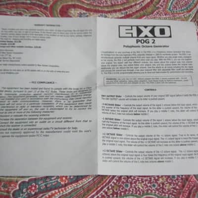 very lightly handled Electro-Harmonix EMPTY CARDBOARD BOX and original Owner's Manual + Warranty / Registration paperwork ONLY for POG2 Polyphonic Octave Generator (NO pedal / NO adapter) 2014 (can be home for different year POG2 pedal) image 22