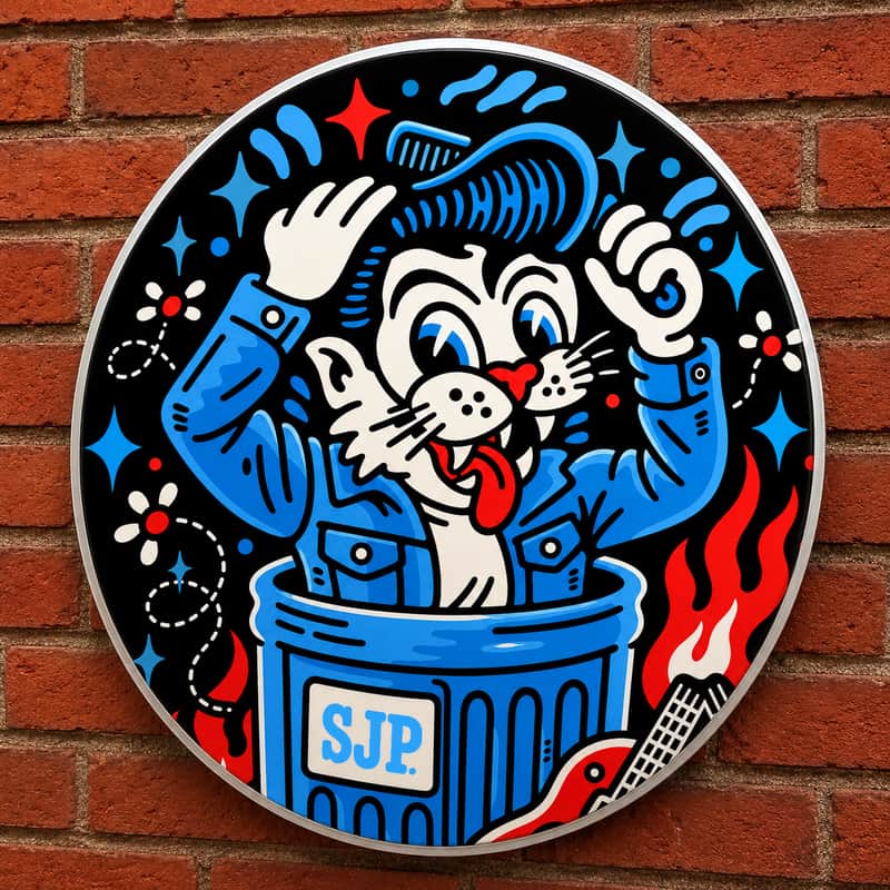 Stray Cats, 2026 22" Tour Style Bass Drum Head, Slim Jim Phantom image 1