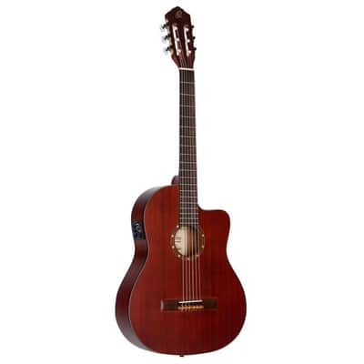 ORTEGA RCE125MMSN Thinline Small Neck Nylon Elektro-Akustik-Gitarre inkl. Gigbag image 1