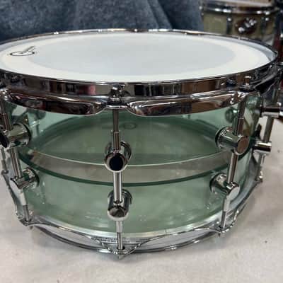Spaun 7X14" Slotted Acrylic Snare Drum (314-1174) 2000's - Coke Bottle image 5