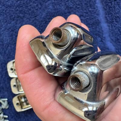 Slingerland Lot of 10 Vintage Bass Drum Lugs 70s - Chrome image 13