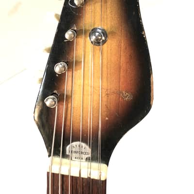 Vintage modified 8 string Decca Teisco hot rod weirdo jangle machine The Tielman Special 1964 Sunburst image 5