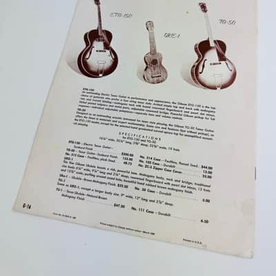 Gibson Guitars, Mandolins, Banjos & Ukuleles Catalog 1958 image 2