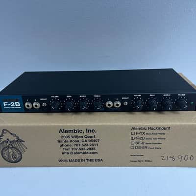 Alembic F-2B Stereo Tube Preamp Rackmount F2B + Orig. Box 'Excellent" Black image 1