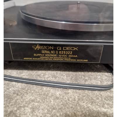 Ariston Q Deck Turntable - Black Turntable - Audiophile Quality - Very Good w/ Original Box & New Needle image 6