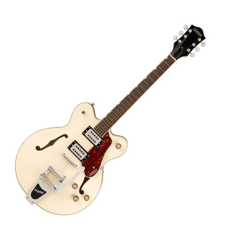 Gretsch G2622T Streamliner Center Block Double-Cut Electric Guitar with Bigsby, Vintage White image 1