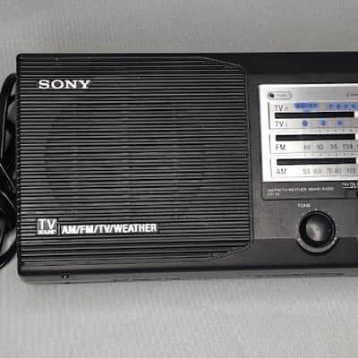 Sony ICF-34 Portable FM AM TV Sound Weather Radio - WORKS image 2