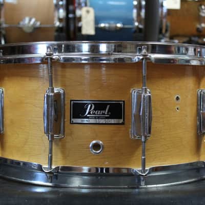 1980s Pearl 6.5x14 Maple Shell Snare Drum image 1