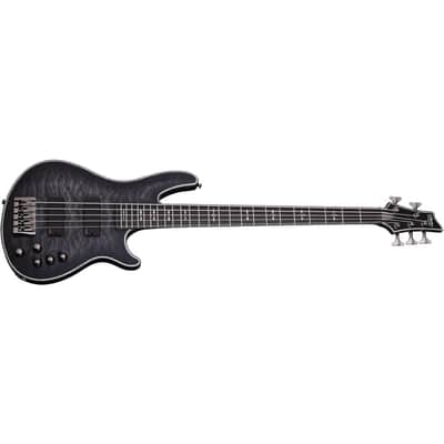 Schecter Hellraiser Extreme-5 See-Thru Black Satin STBLS New 5-String Electric Bass Guitar + GIG BAG image 1