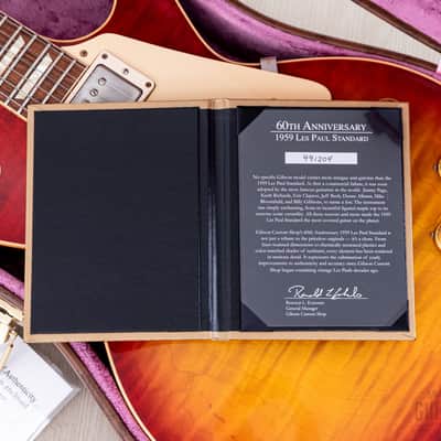 2019 Gibson Custom Shop Historic 1959 Les Paul Standard R9 60th Anniversary Factory Burst VOS w/ Case, CoA, Tags image 22