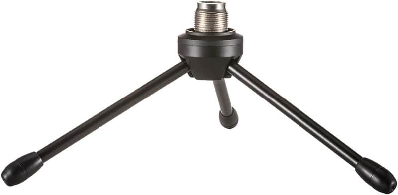 Desktop Desk Foldabe Tripod Microphone Stand with Non-slip Feet,Durable Iron Construction image 1