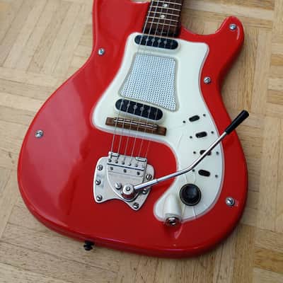 Hagstrom Kent PB-24-G guitar 1963 red - ultra rare image 3