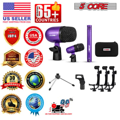 5Core Conga Mic Snare Tom Microphone Drum Kit Condenser XLR Instrument Mics image 11