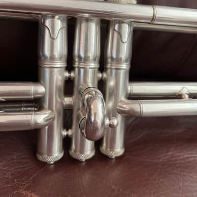 Buescher Model 9 Bb Trumpet (1921) (rare mute) (silver plated) (gold wash bell) (LP) SN 81491 image 15
