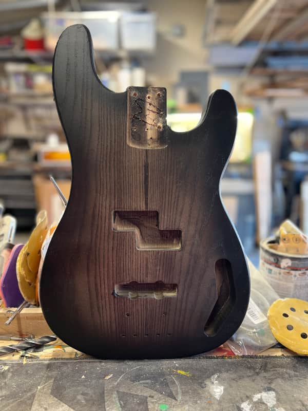 Madlad Instruments Finished PJ Precision Bass PBass Body - Quiet Graveyard (sourced and made with pride in north Texas) - Matte Poly Finish image 1